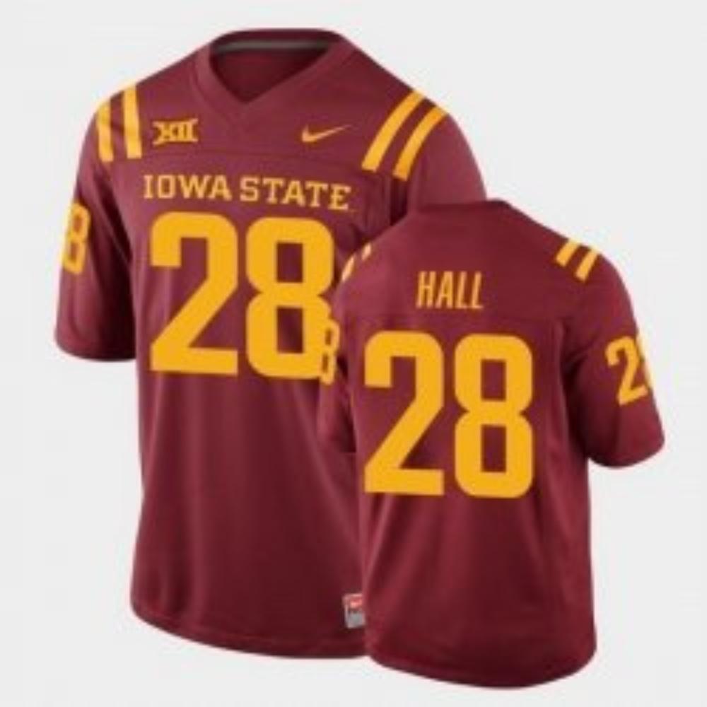 Iowa State Cyclones 28 Breece Hall College Football Cardinal Replica Jersey