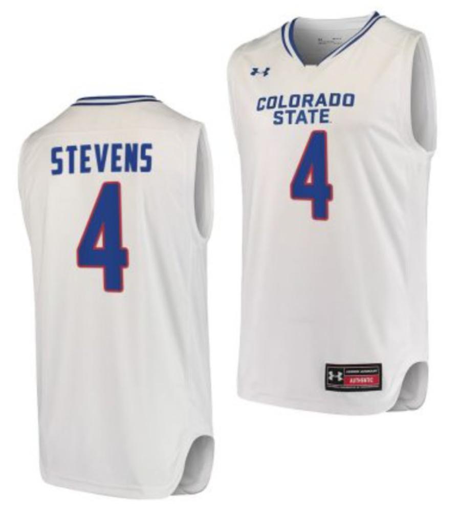 Isaiah Stevens Jersey 4 Colorado State Rams College Basketball White