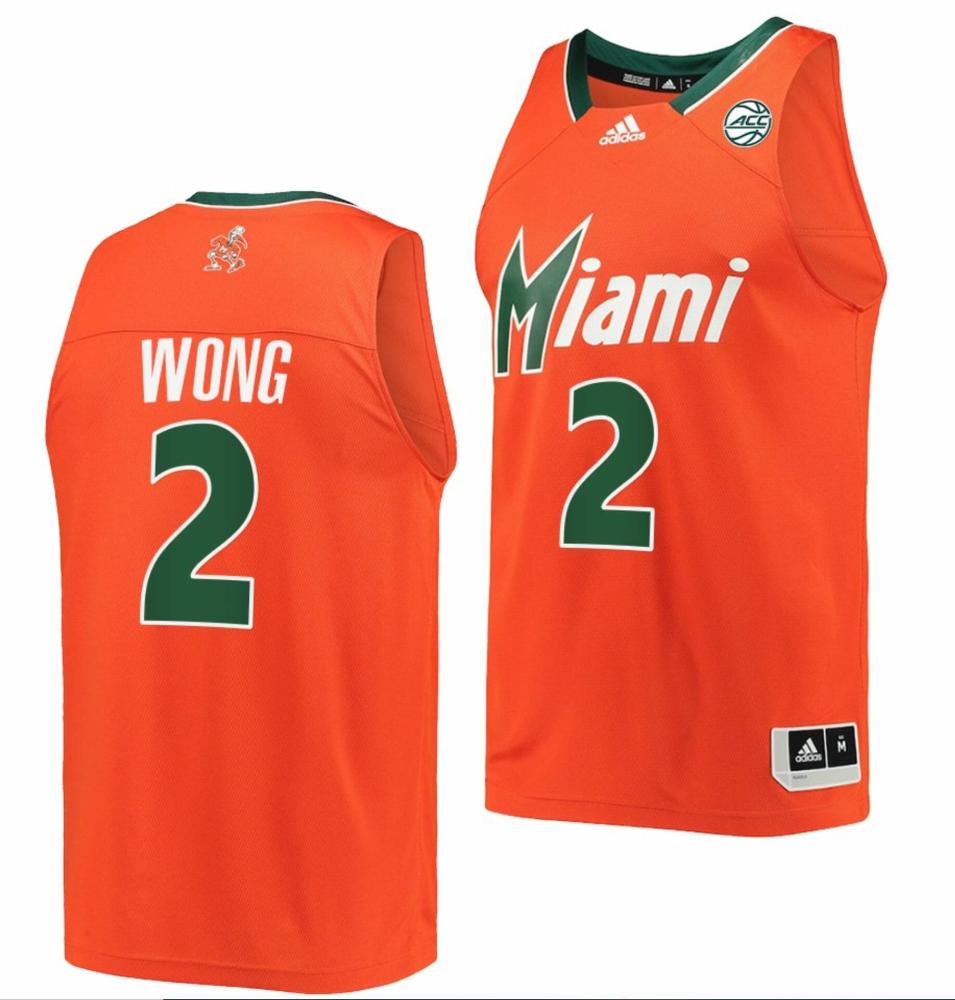 Isaiah Wong Jersey Miami Hurricanes College Basketball Reverse Retro Orange 2