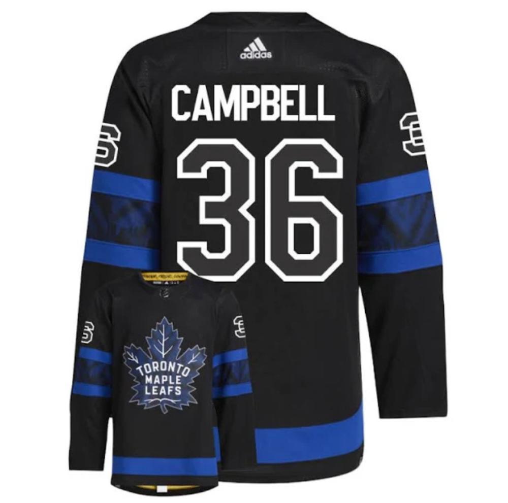 Jack Campbell 36 Toronto Maple Leafs Hockey Black Jersey