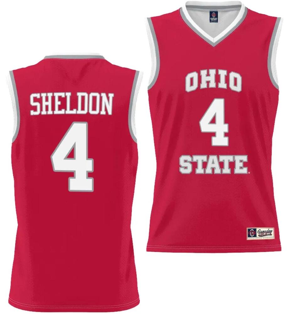 Jacy Sheldon Jersey 4 Ohio State Buckeyes College Basketball Lightweight Scarl