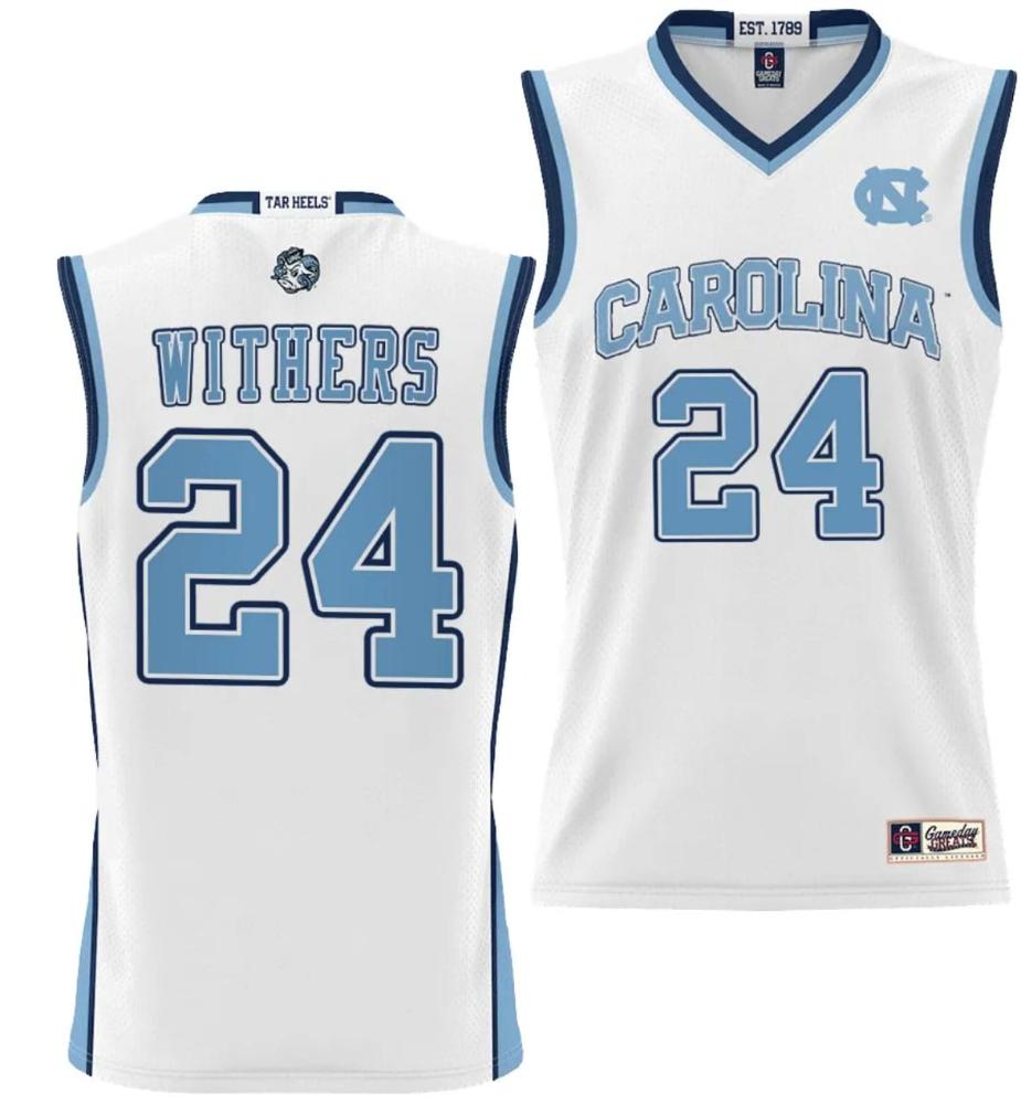 Jaelyn Withers Jersey 24 Unc Tar Heels Nil College Basketball Lightweight W