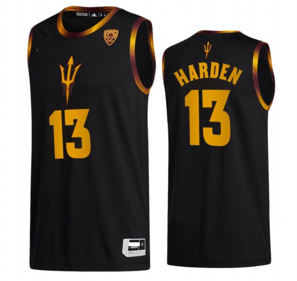 James Harden 13 Arizona State Sun Devils College Basketball Black Jersey
