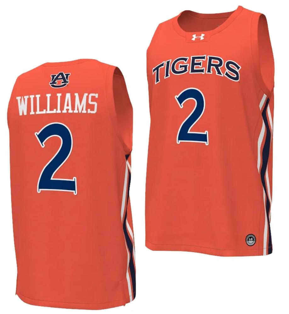 Jaylin Williams Jersey 2 Auburn Tigers College Basketball Replica Orange