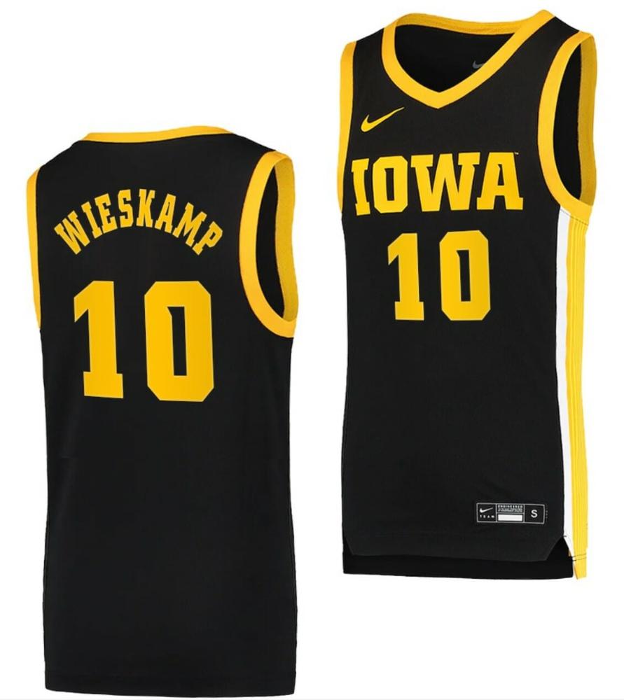 Joe Wieskamp Jersey Iowa Hawkeyes College Basketball Black Swingman 10