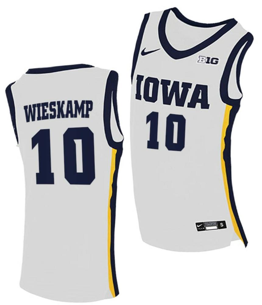 Joe Wieskamp Jersey Iowa Hawkeyes College Basketball White 10
