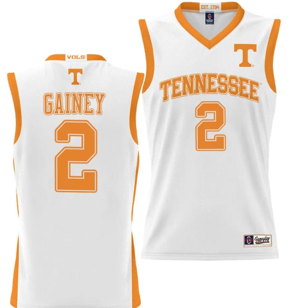 Jordan Gainey Jersey 2 Tennessee Volunteers Nil College Basketball Lightweight