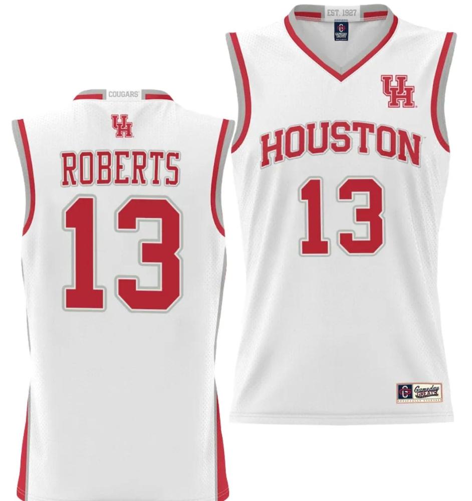 Jwan Roberts Jersey 13 Houston Cougars Nil College Basketball Lightweight W