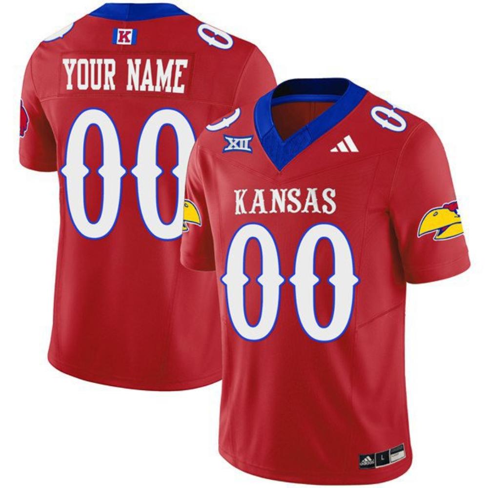 Kansas Jayhawks Active Player Custom Red 2023 Fuse Vapor Limited Stitched J
