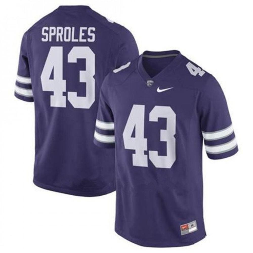Kansas State Wildcats 43 Darren Sproles Purple Vapor Stitched Jersey