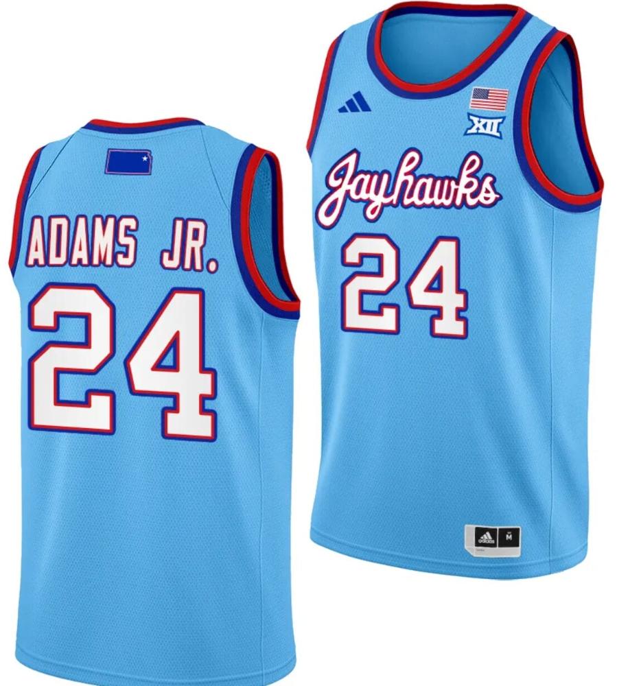Kj Adams Jr Jersey 24 Kansas Jayhawks Basketball Drip Alternate 2023 24 Baby B