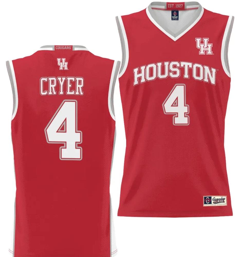 Lj Cryer Jersey 4 Houston Cougars Nil College Basketball Lightweight Red