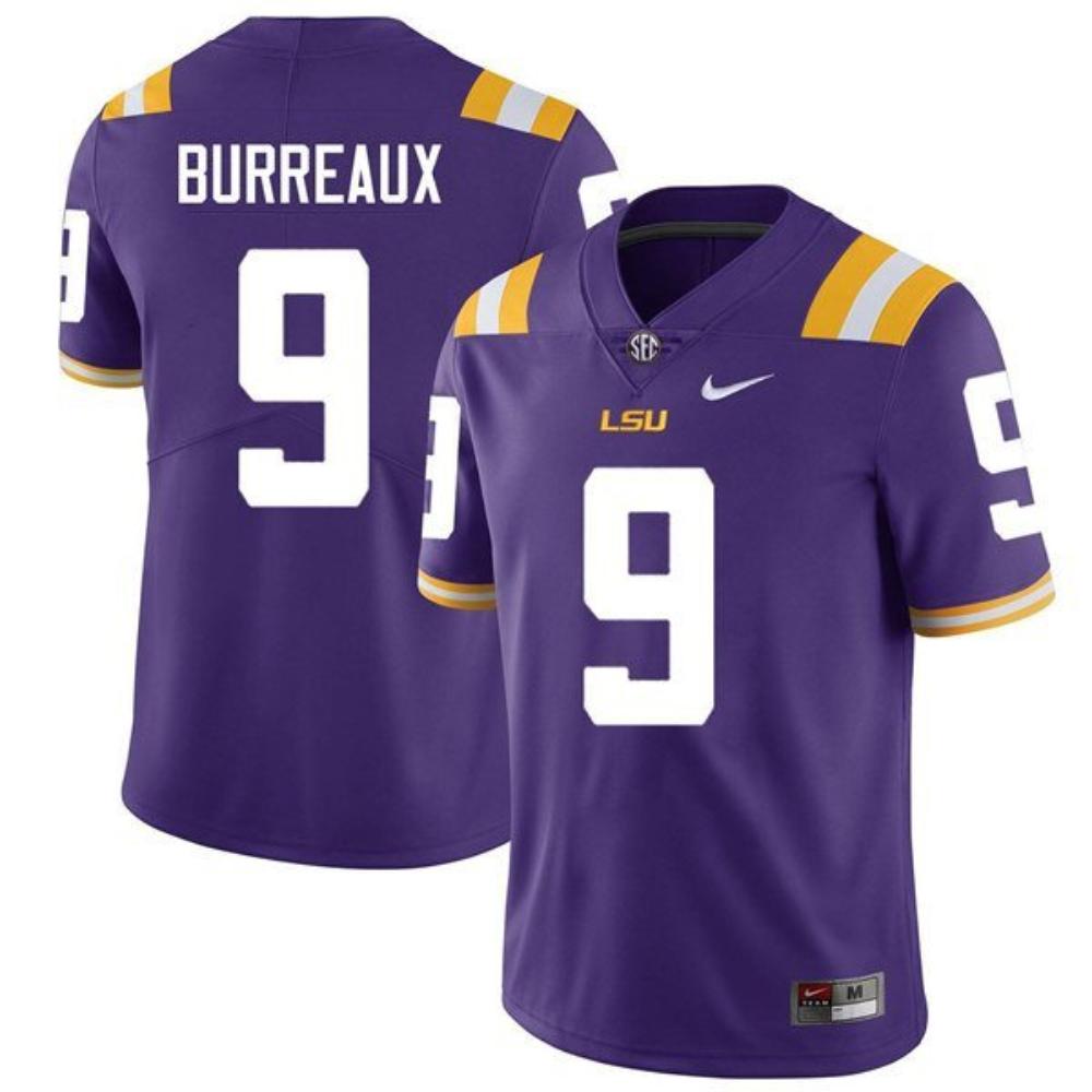 Lsu Tigers 9 Joe Burreaux Purple Limited Stitched College Football Jersey