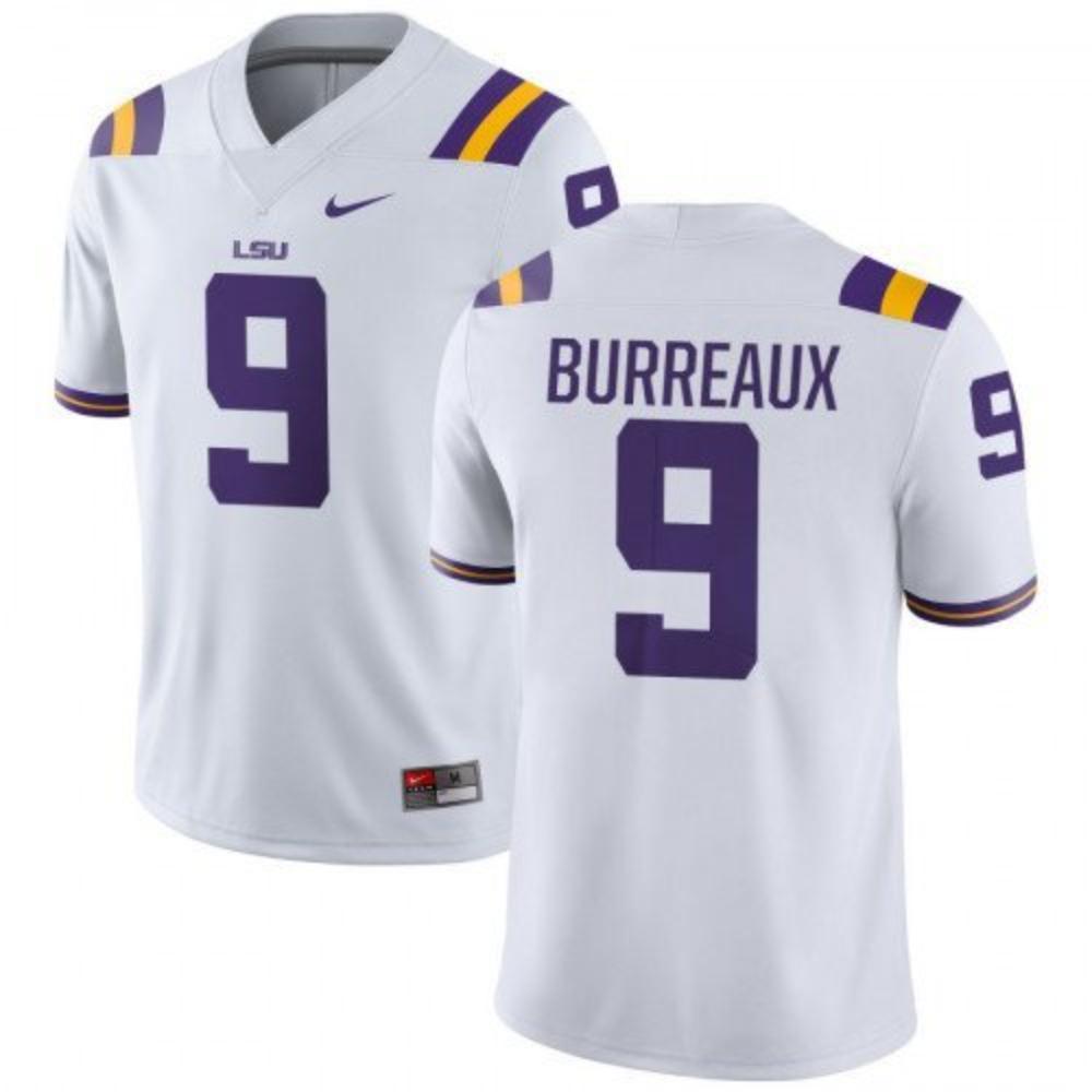 Lsu Tigers 9 Joe Burreaux White Limited Stitched College Football Jersey