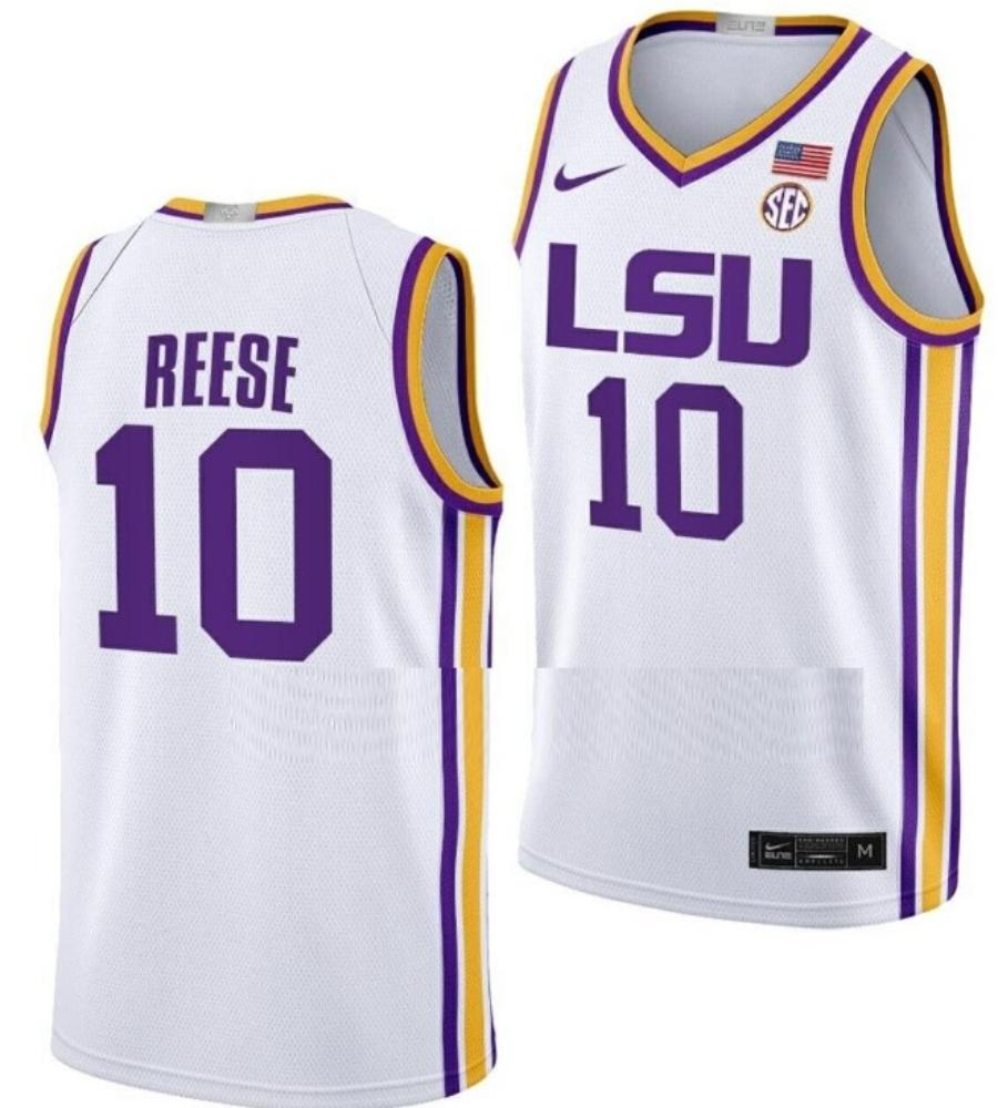 Lsu Tigers Angel Reese Jersey College Basketball 2023 Ncaa Final Four White 10