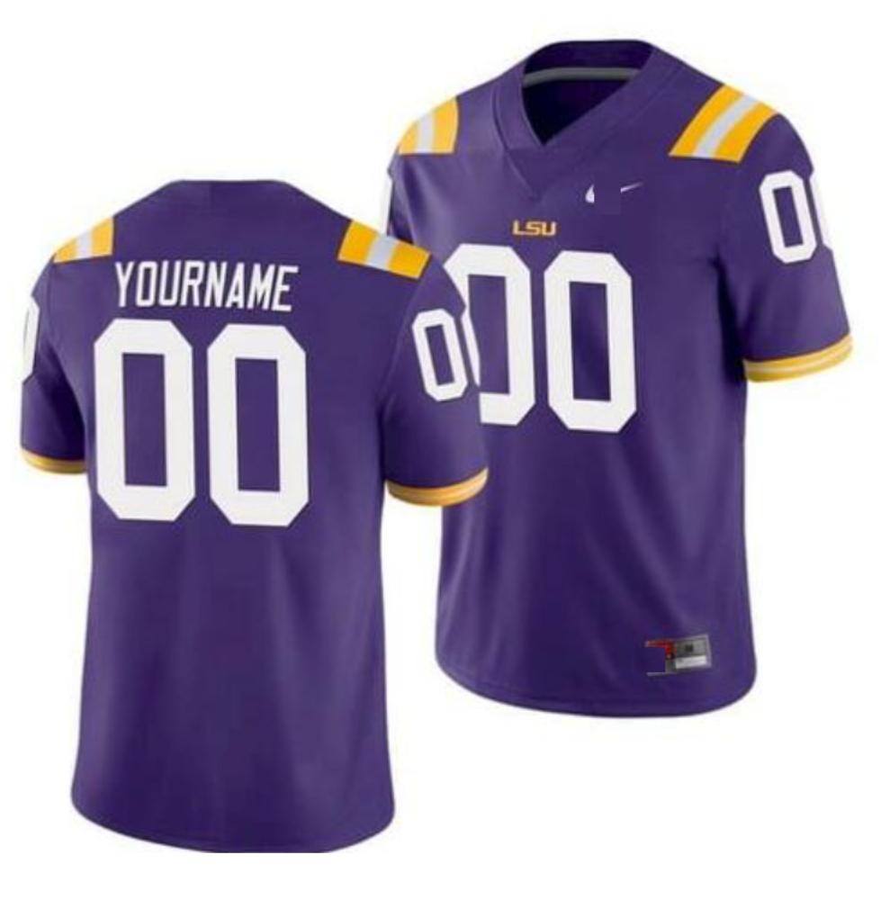 Lsu Tigers Custom Jersey Name And Number Ncaa Football Purple