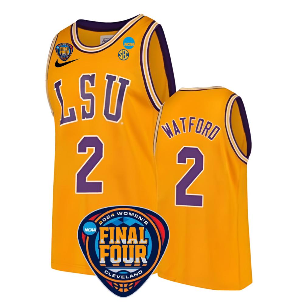 Lsu Tigers Watford 2 Jersey 2024 Ncaa Womens Basketball National Champions