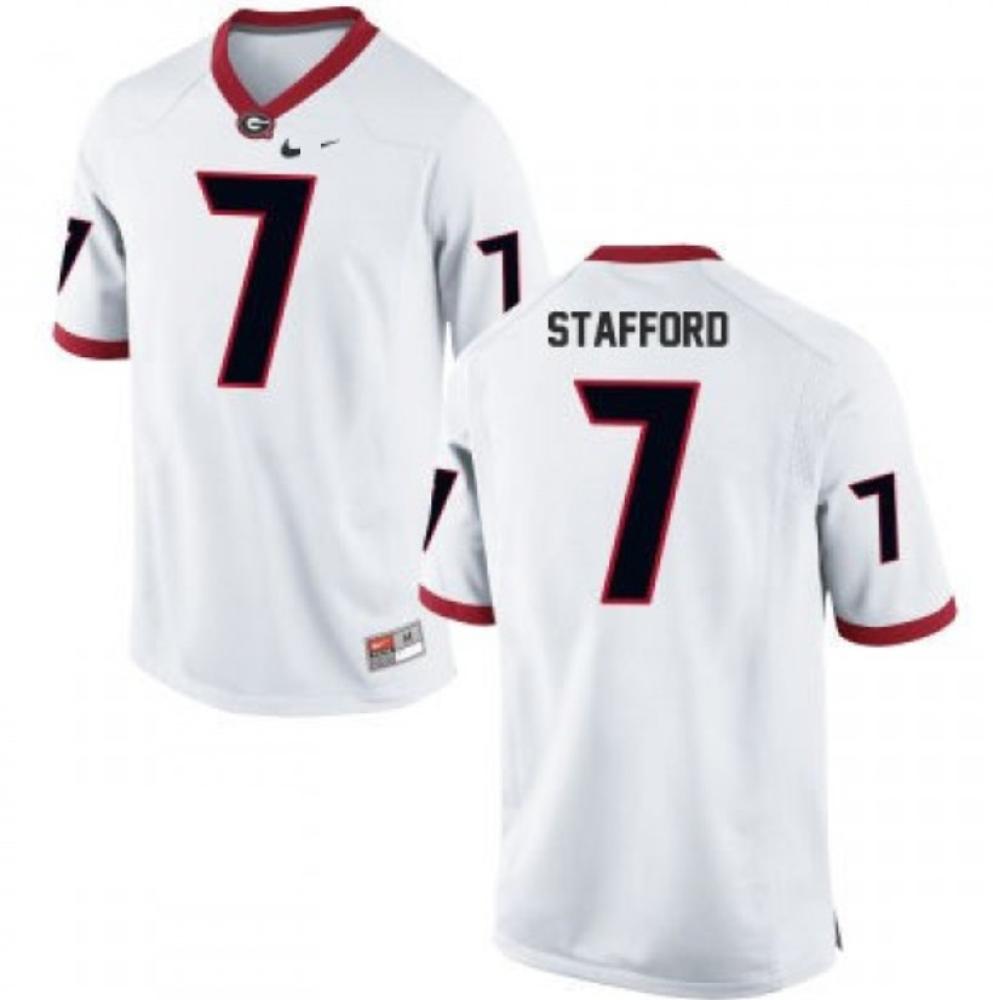 Matthew Stafford Georgia Bulldogs 7 Ncaa Jersey   White