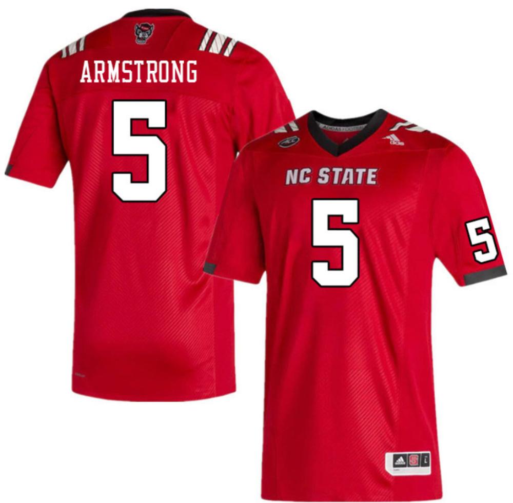 Men 5 Armstrong Nc State Wolfpacks College Football Jerseys Stitched Red