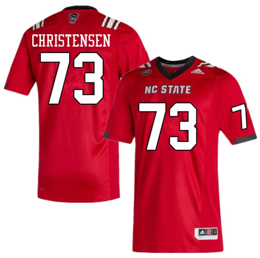 Men 73 Abe Christensen Nc State Wolfpack College Football Jerseys   Red