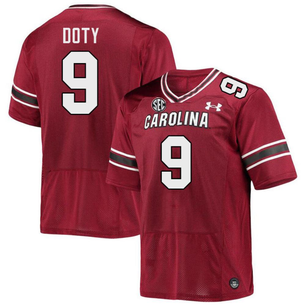 Men 9 Luke Doty South Carolina Gamecocks Football Jerseys Stitched Red