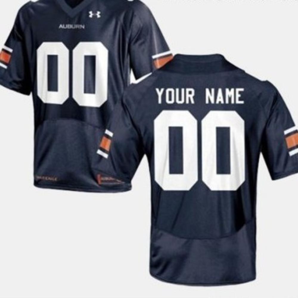 Men Auburn Tigers Custom Name And Number Ncaa College Football Team Jersey Navy