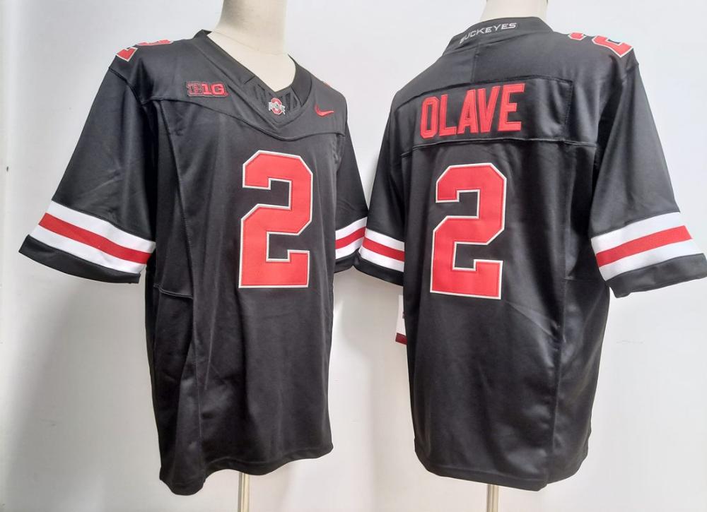 Men Buckeyes 2 Chris Olave Black 2023 Fuse Vapor Limited Jersey