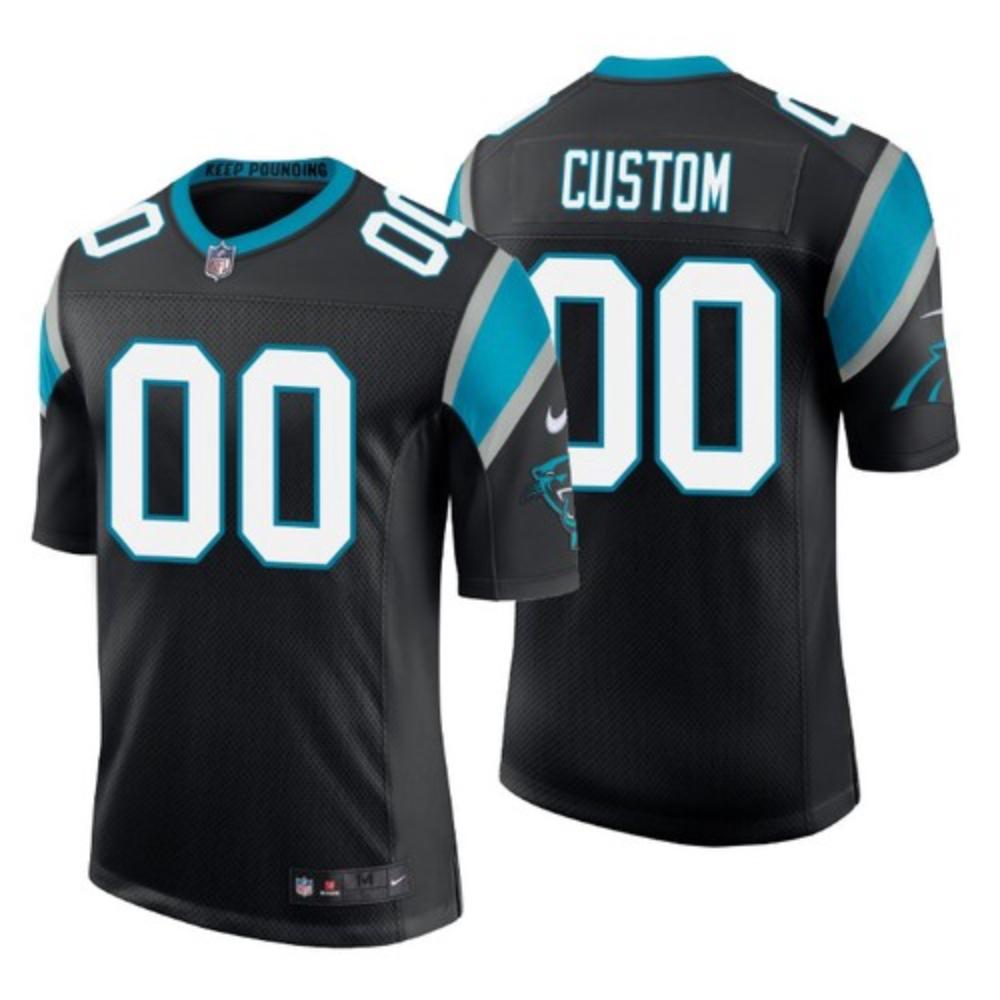 Men Carolina Panthers Custom Jersey Black 2020 Limited Football Stitched
