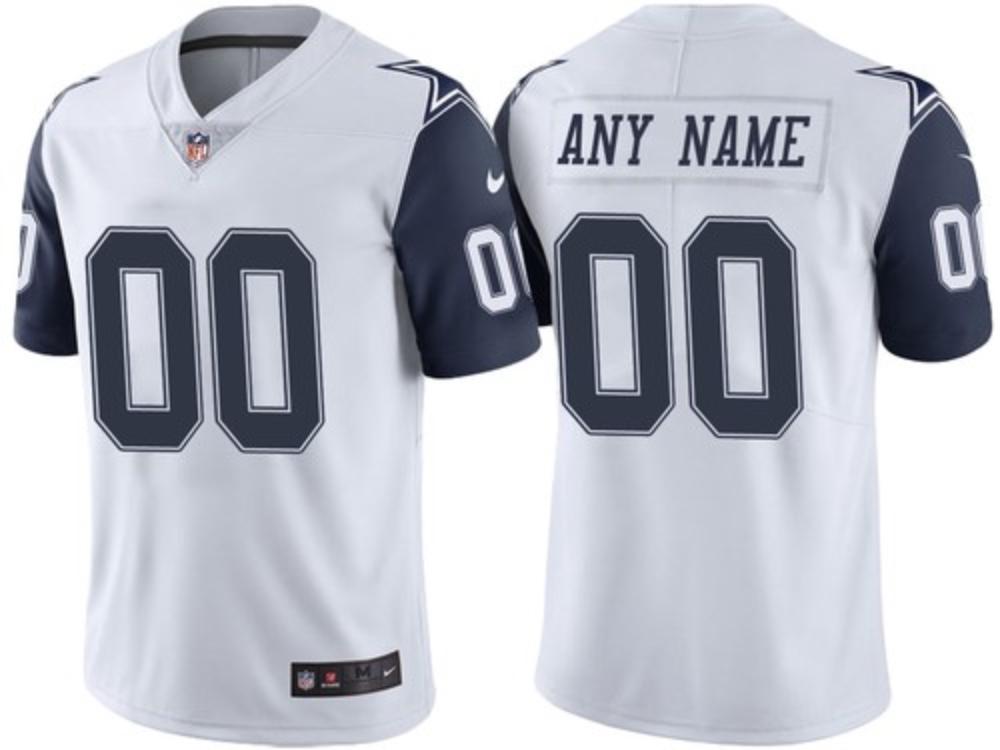 Men Dallas Cowboys Custom Jersey White 2020 Color Rush Football Stitched