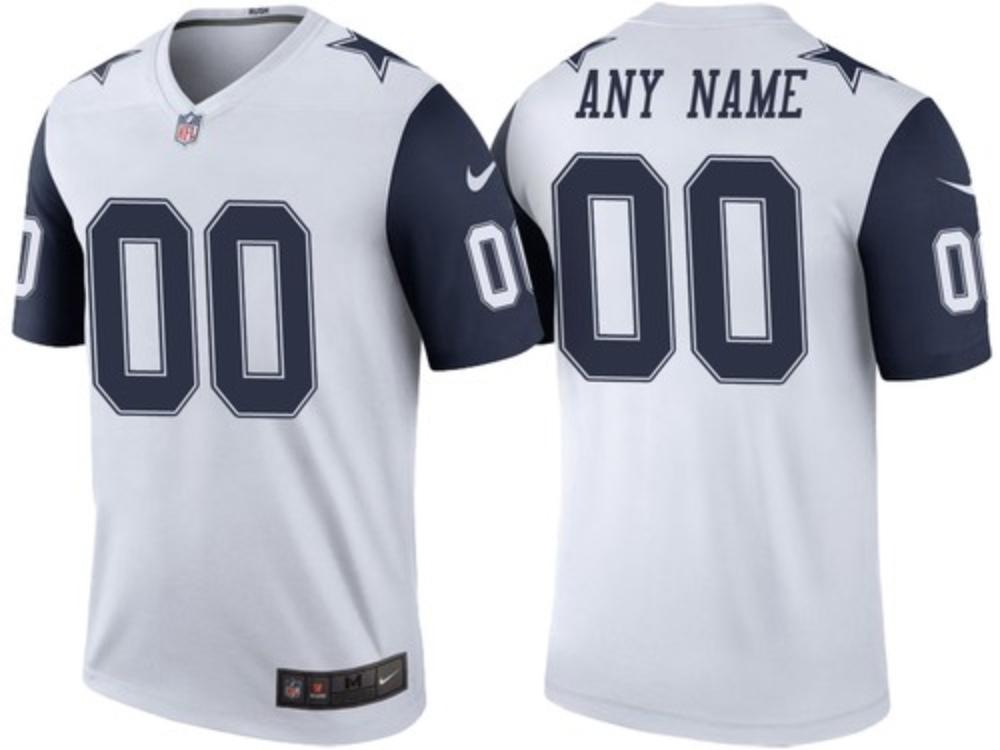 Men Dallas Cowboys Custom Jersey White 2020 Legend Football Stitched