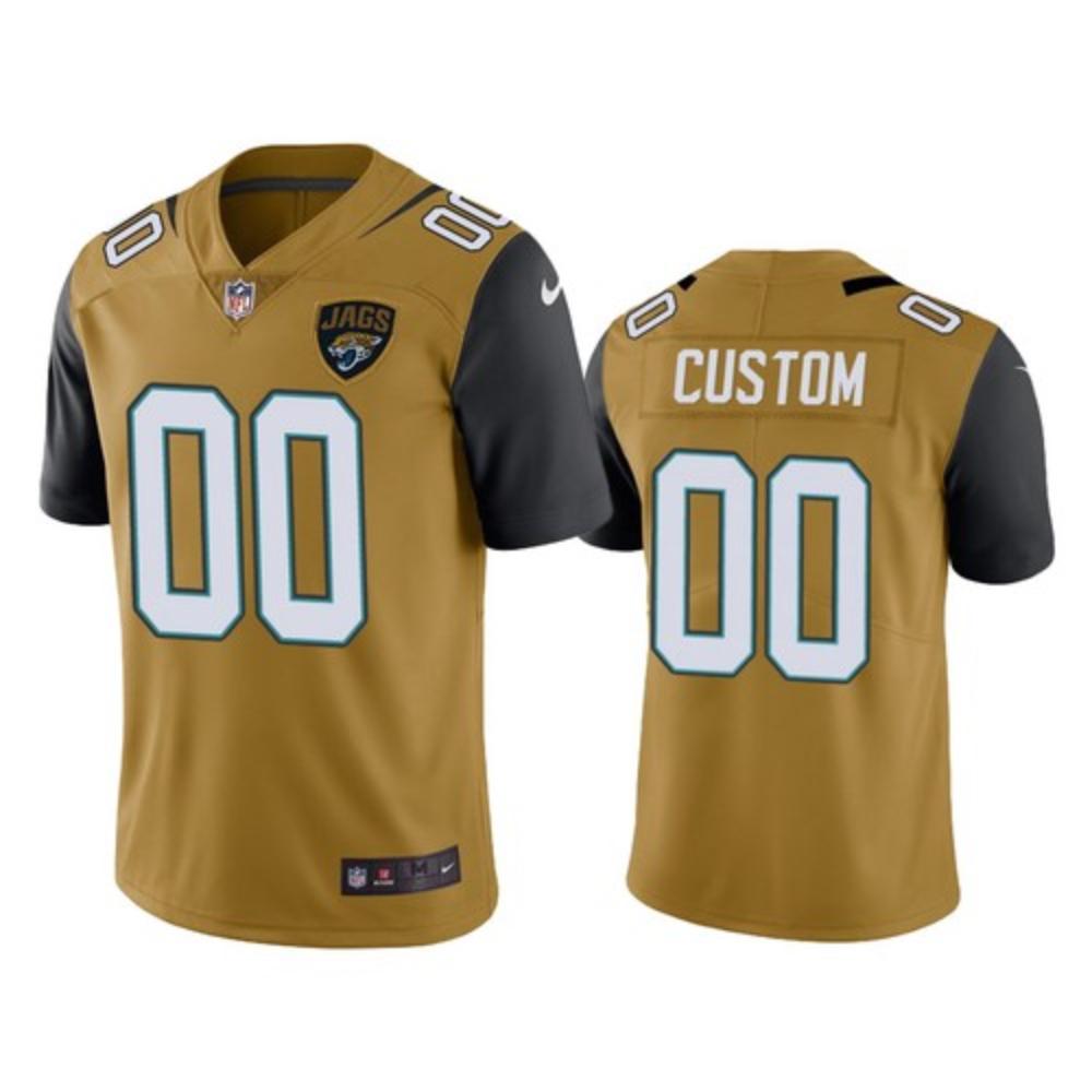 Men Jacksonville Jaguars Custom Jersey Gold 2020 Limited Football Stitched