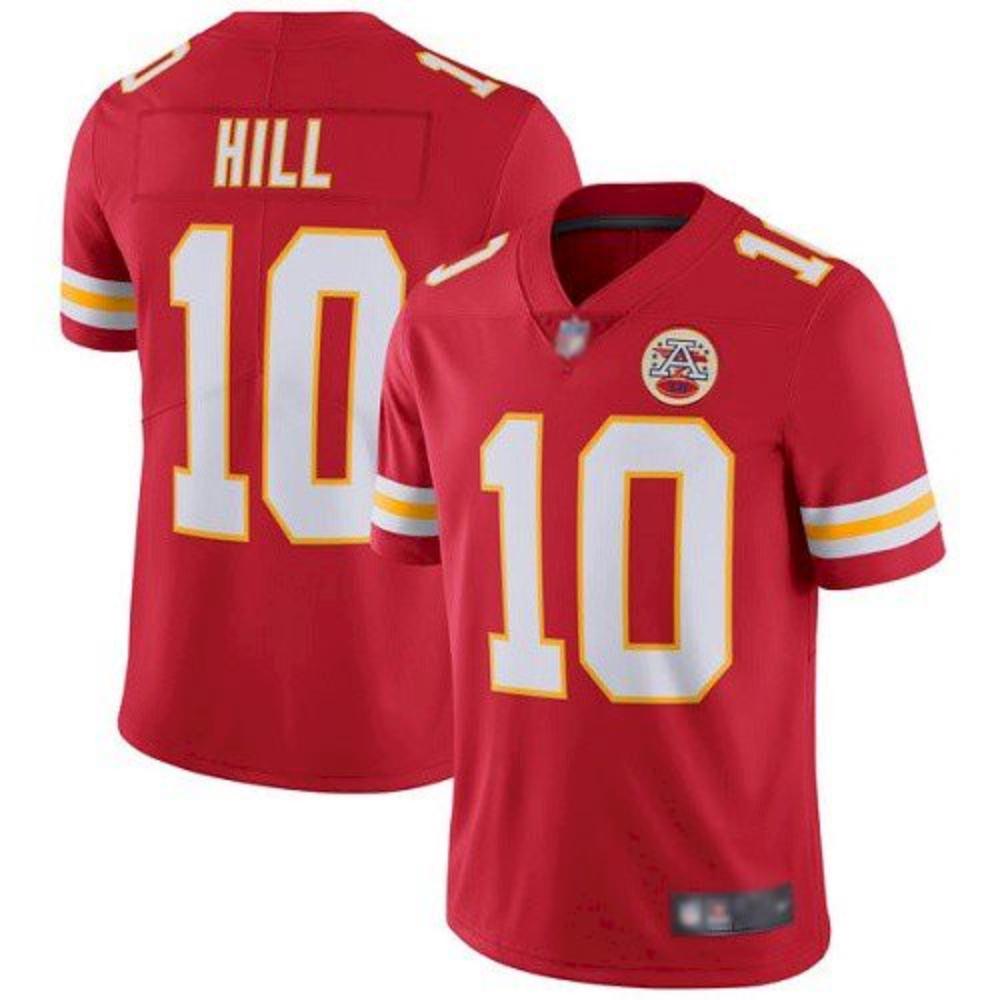 Men Kansas City Chiefs 10 Tyreek Hill Jersey Red 2020 Limited Football
