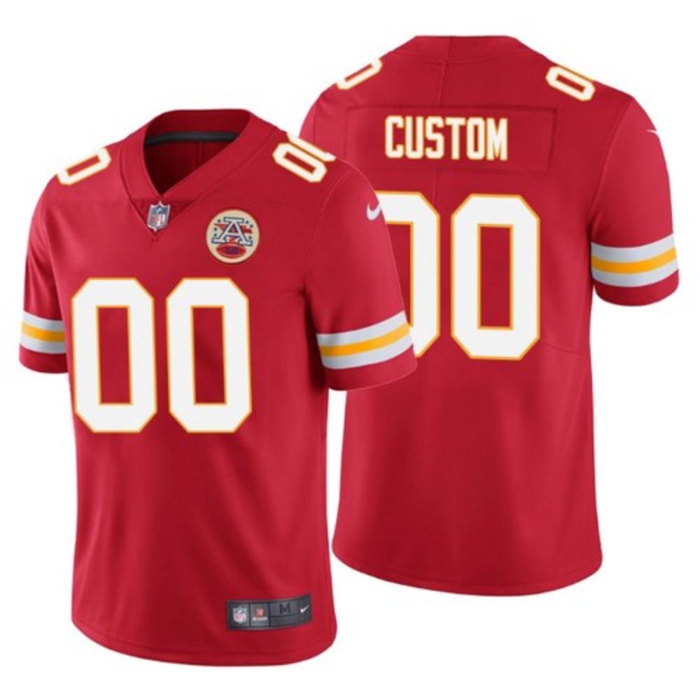Men Kansas City Chiefs Custom Jersey Red 2020 Limited Football Stitched