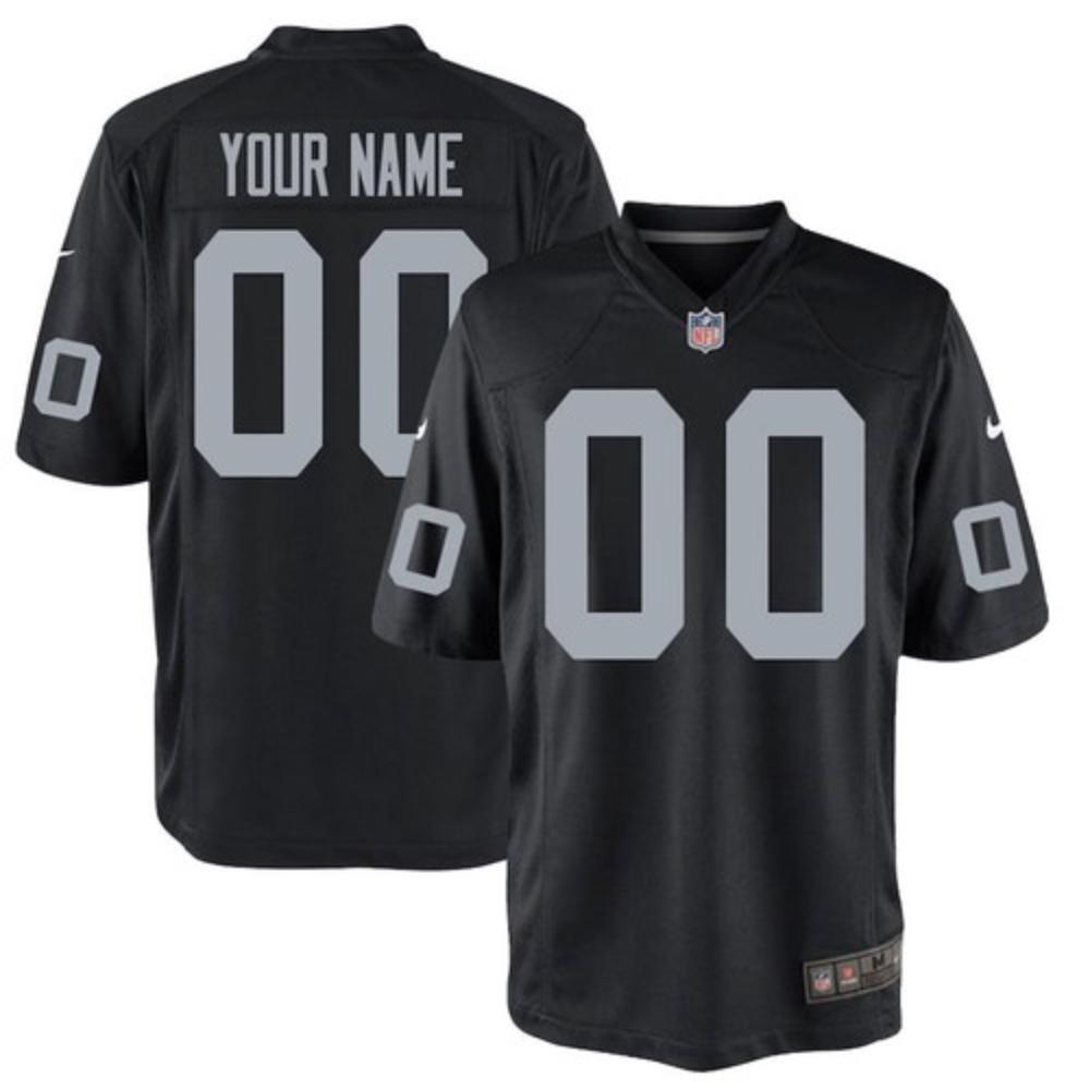 Men Las Vegas Raiders Custom Jersey Black 2020 Game Sewn Football Stitched