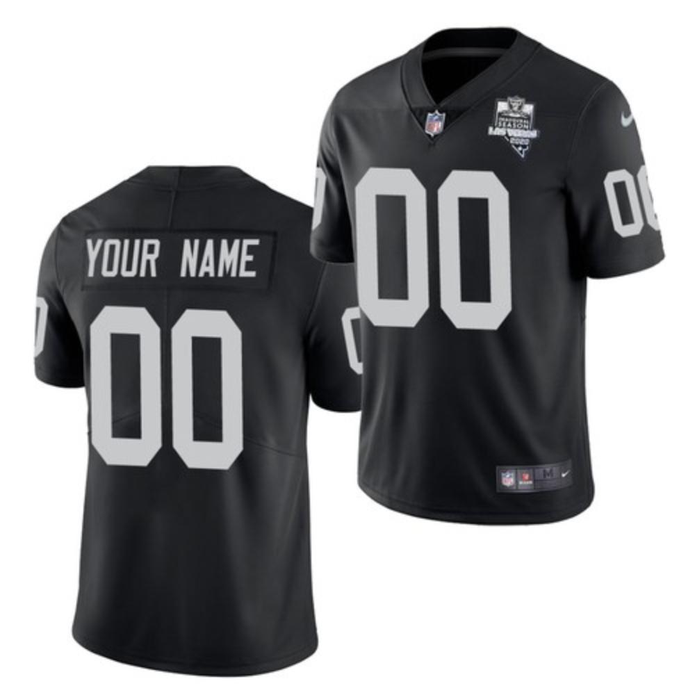 Men Las Vegas Raiders Custom Jersey Black 2020 Inaugural Season Limited