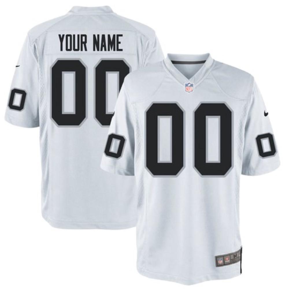 Men Las Vegas Raiders Custom Jersey White 2020 Game Sewn Football Stitched