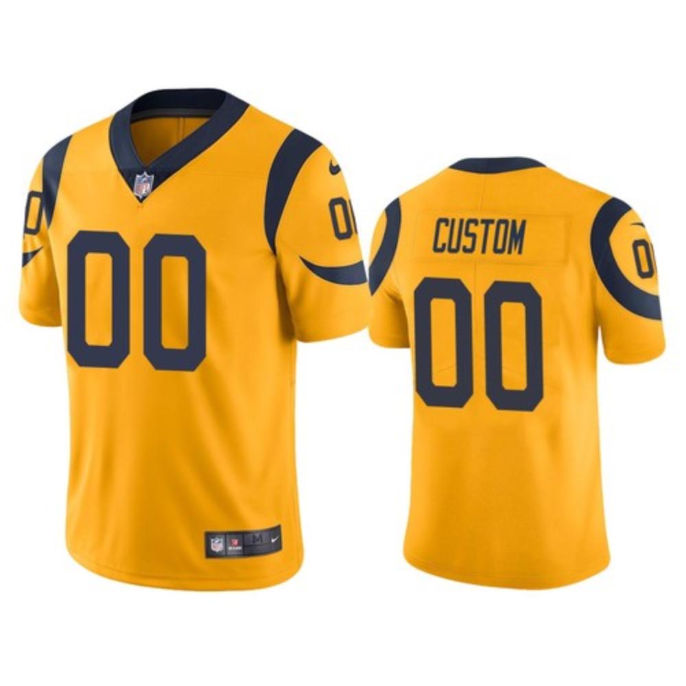 Men Los Angeles Rams Custom Jersey Gold 2020 Limited Football Stitched