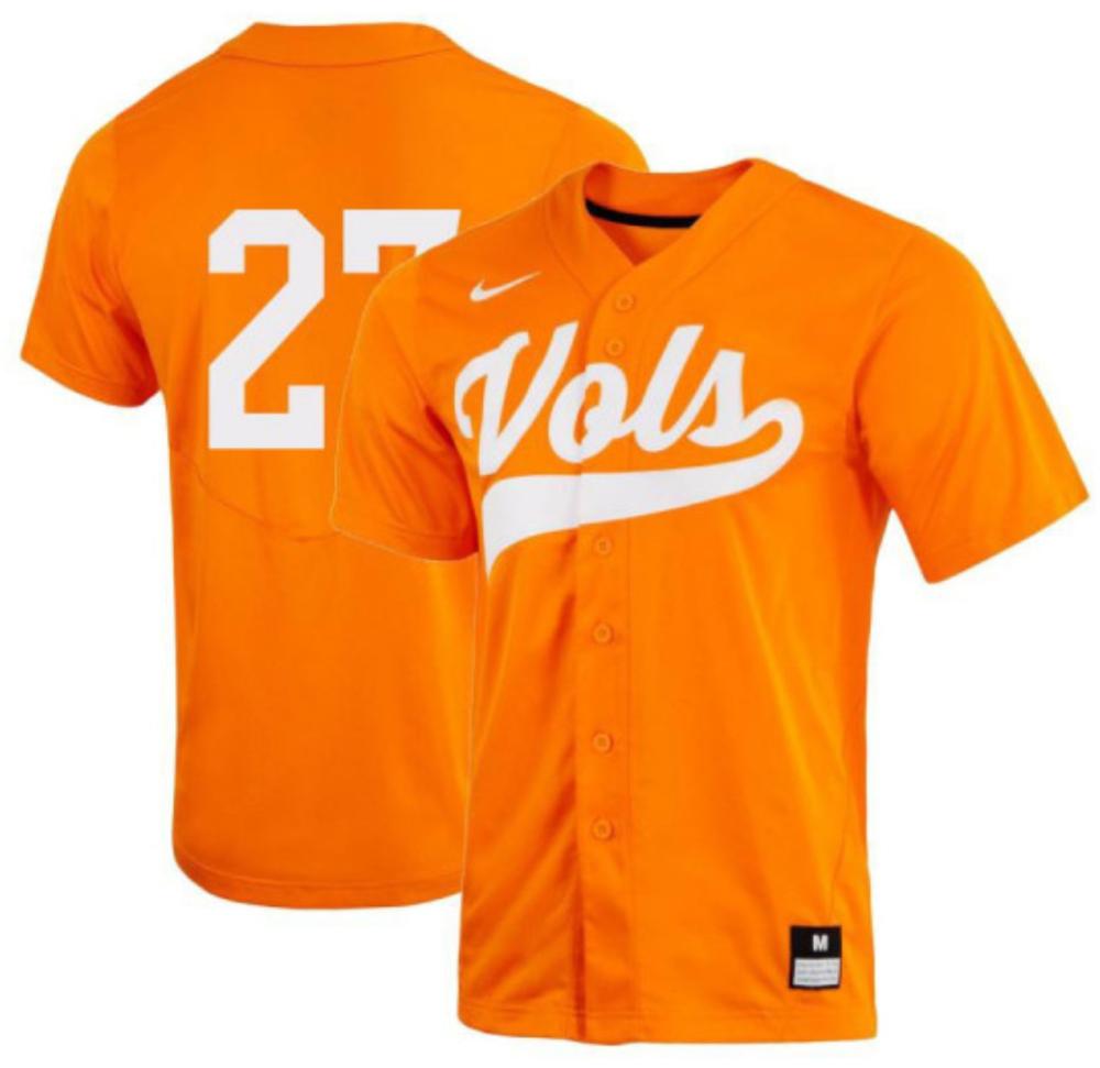Men Ncaa 2024 Tennessee Volunteers 27 Garrett Stallings Baseball Jersey Orange