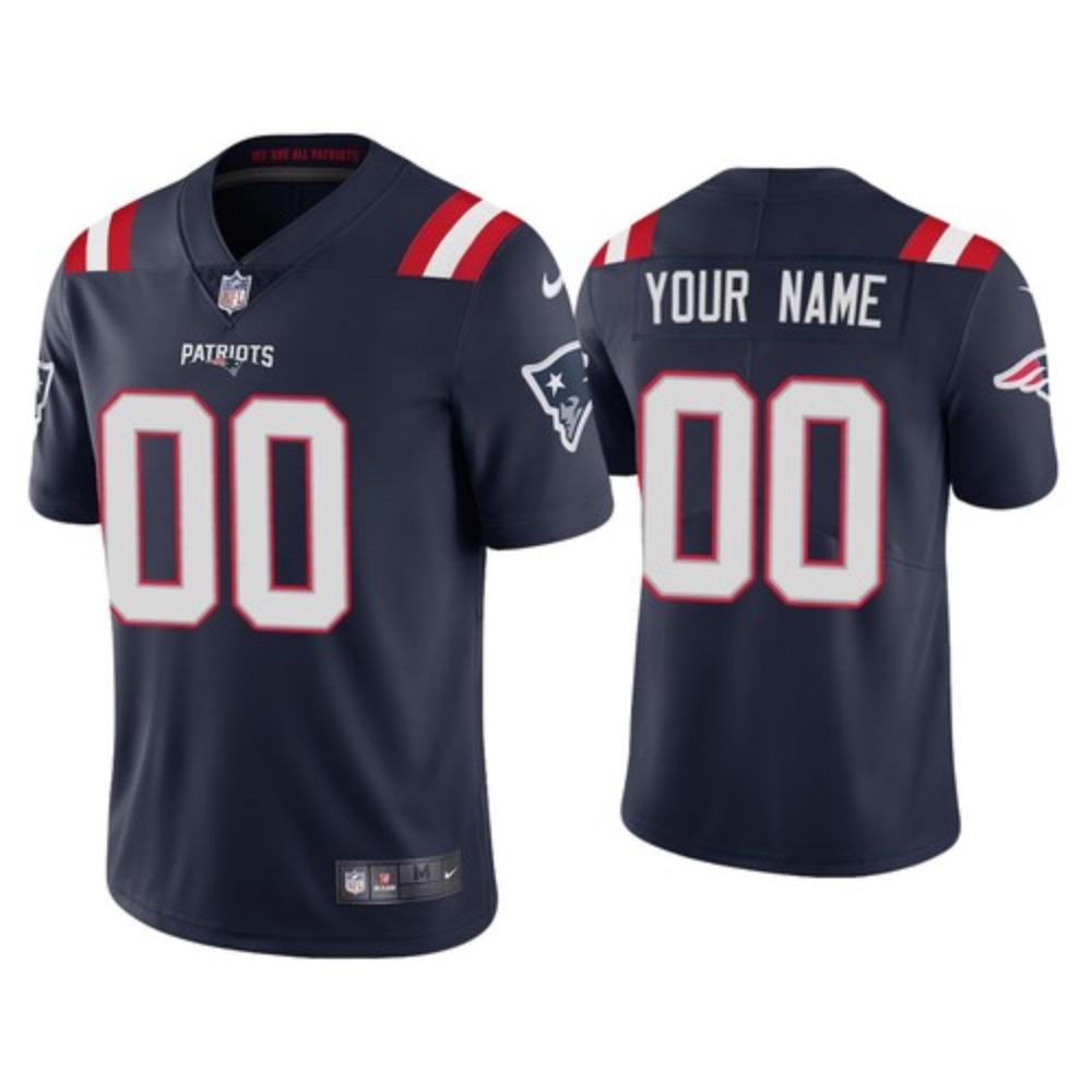 Men New England Patriots Custom Jersey Navy 2020 Limited Football Stitched