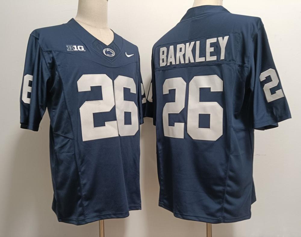 Men Penn State Nittany Lions 26 Saquon Barkley Blue Jersey
