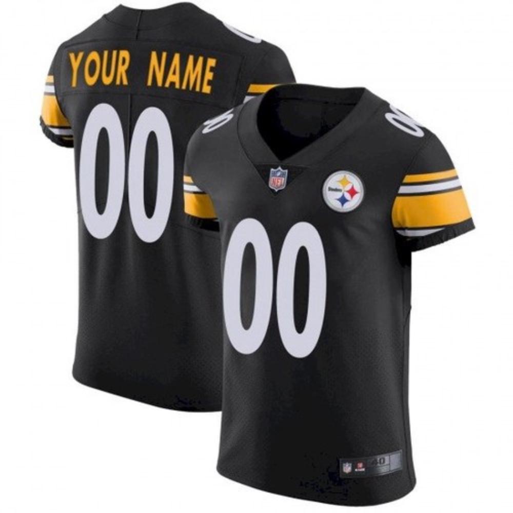 Men Pittsburgh Steelers Custom Jersey Black 2020 Elite Football Stitched