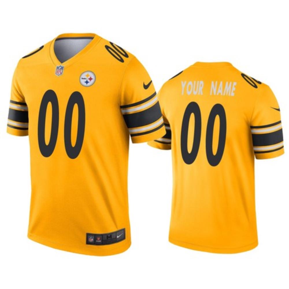 Men Pittsburgh Steelers Custom Jersey Gold 2020 Legend Football Stitched