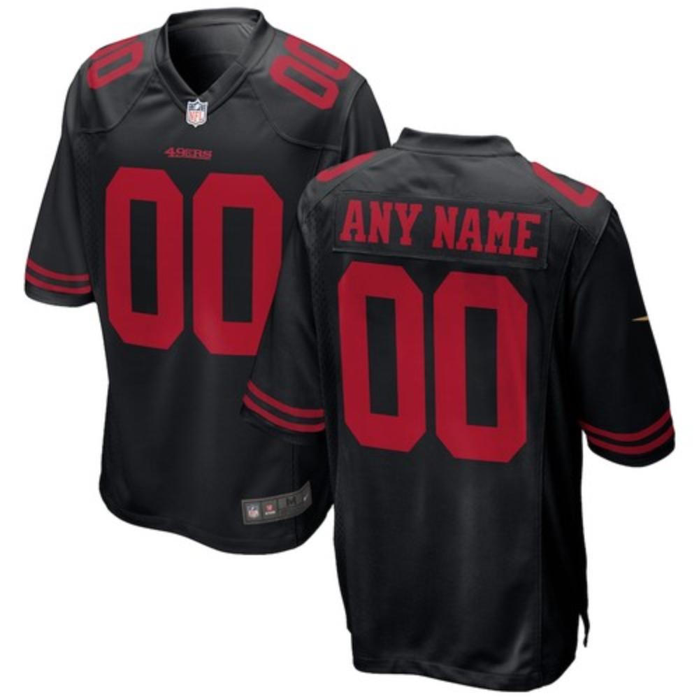 Men San Francisco 49ers Custom Jersey Black 2020 Game Football Stitched