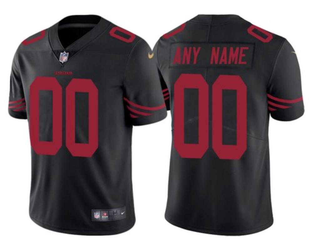 Men San Francisco 49ers Custom Jersey Black 2020 Limited Football Stitched