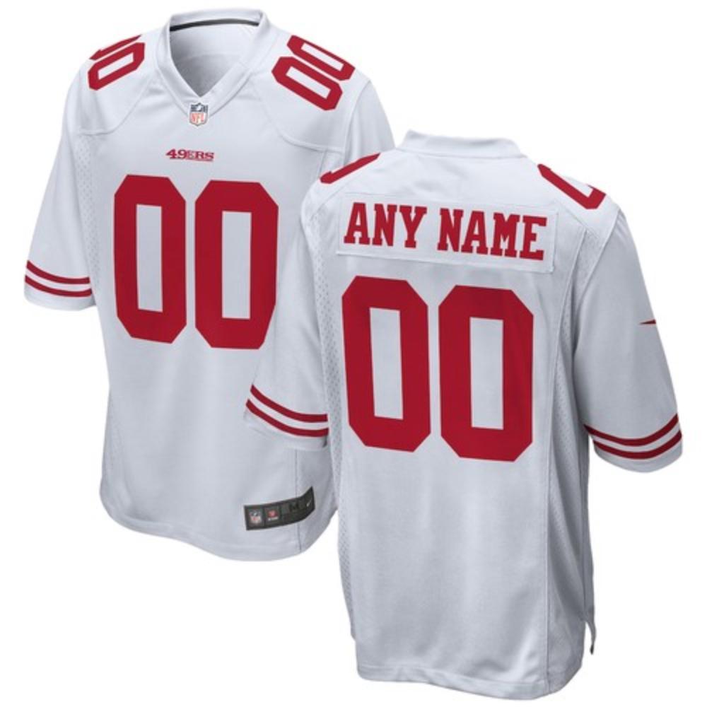 Men San Francisco 49ers Custom Jersey White 2020 Game Football Stitched