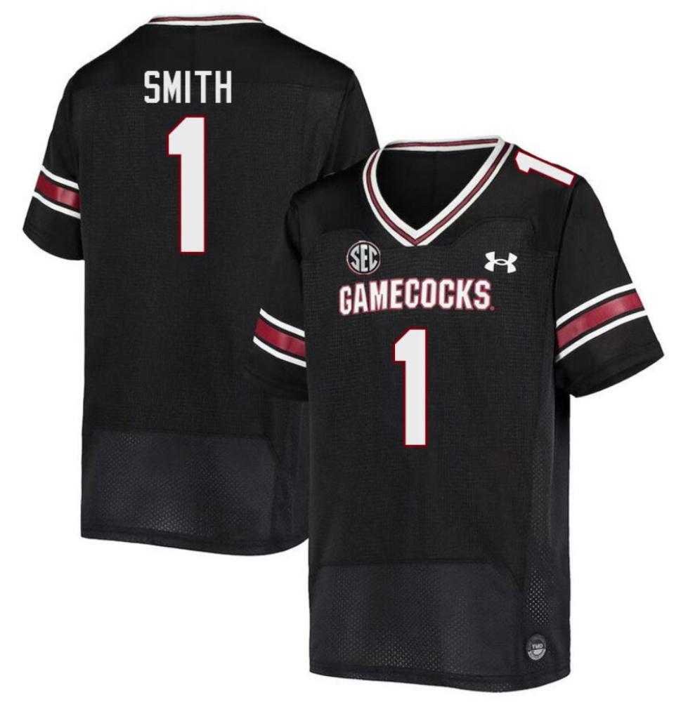 Men South Carolina Gamecocks 1 Dq Smith Black College Football Jersey