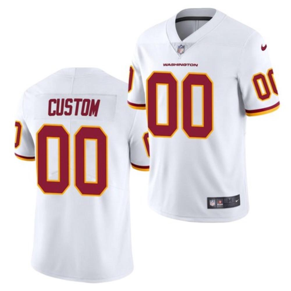 Men Washington Football Team Custom Jersey White 2021 Limited Football