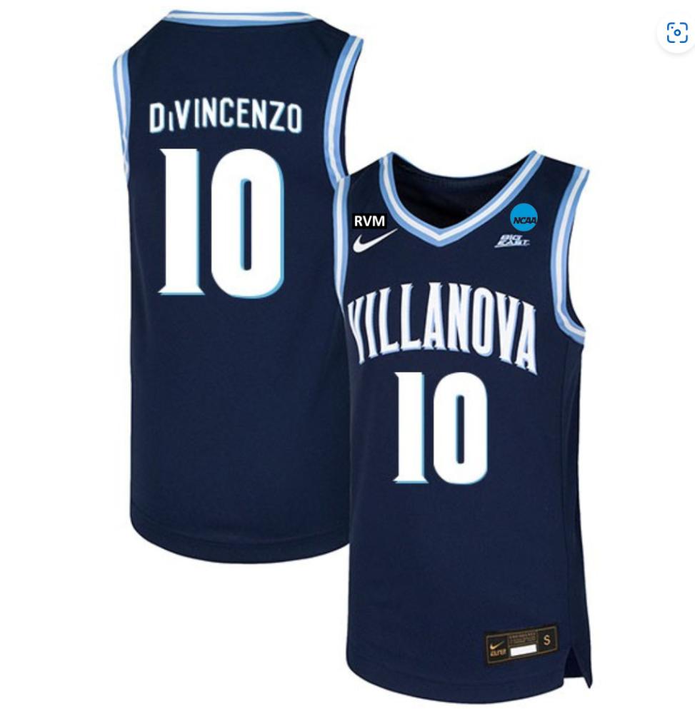 Mens 10 Donte Divincenzo Villanova Wildcats College Basketball Navy Jersey