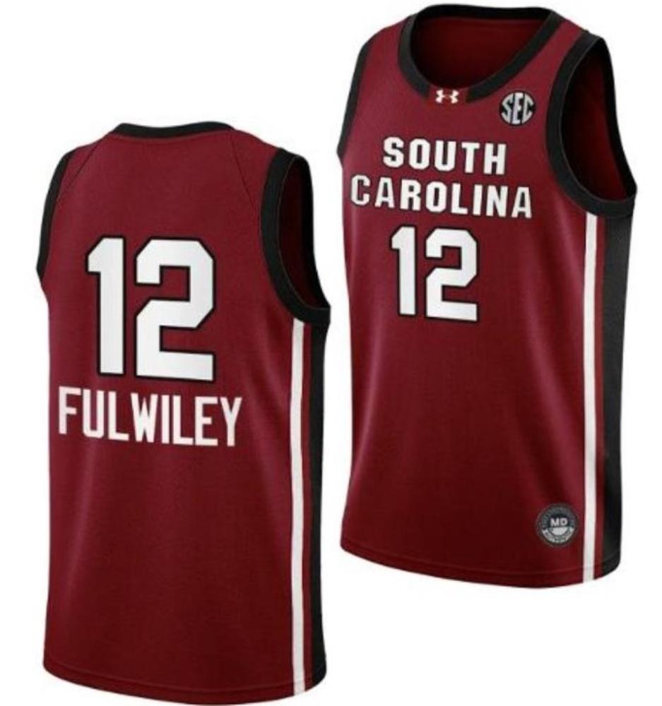 Mens 12 Milaysia Fulwiley Ncaa South Carolina College Basketball Red Jersey