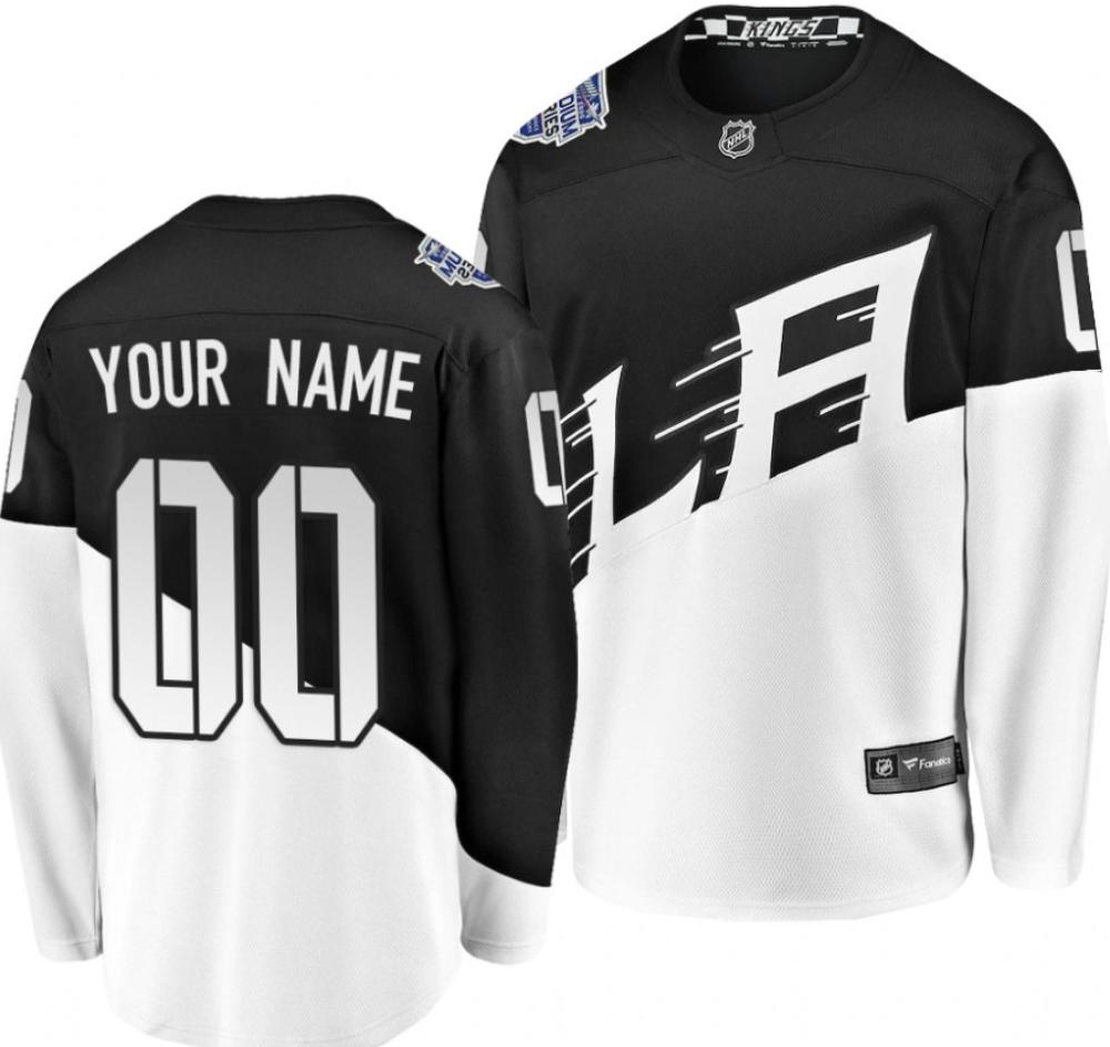 Mens 2020 Stadium Series Los Angeles Kings Custom Breakaway Player Black Jersey